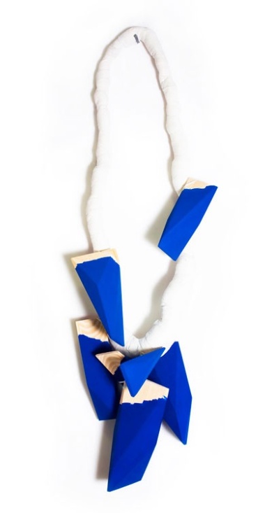 Tobias Alm - Summer series - Necklace. Cotton, wood, paint. Picture from http://www.tobiasalm.com/projects/summerseries1.html