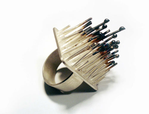 Aliki Stroumpouli - "Spiky" (2007). Ring. Silver. 